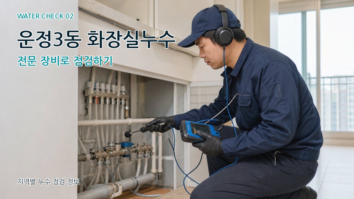 운정3동 화장실누수 전문 장비로 점검하기