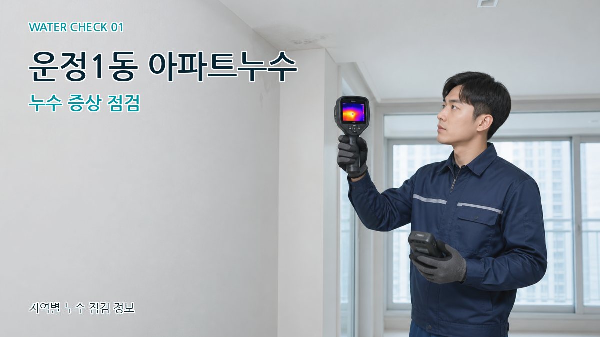 운정1동 아파트누수 누수 증상 점검
