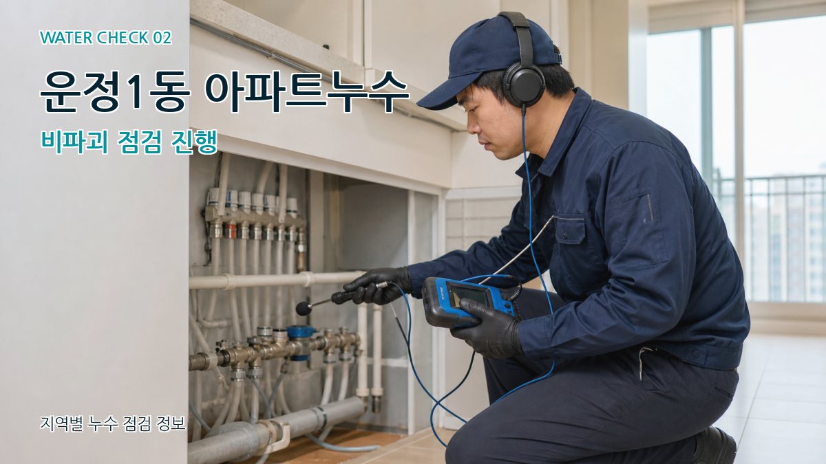 운정1동 아파트누수 비파괴 점검 진행