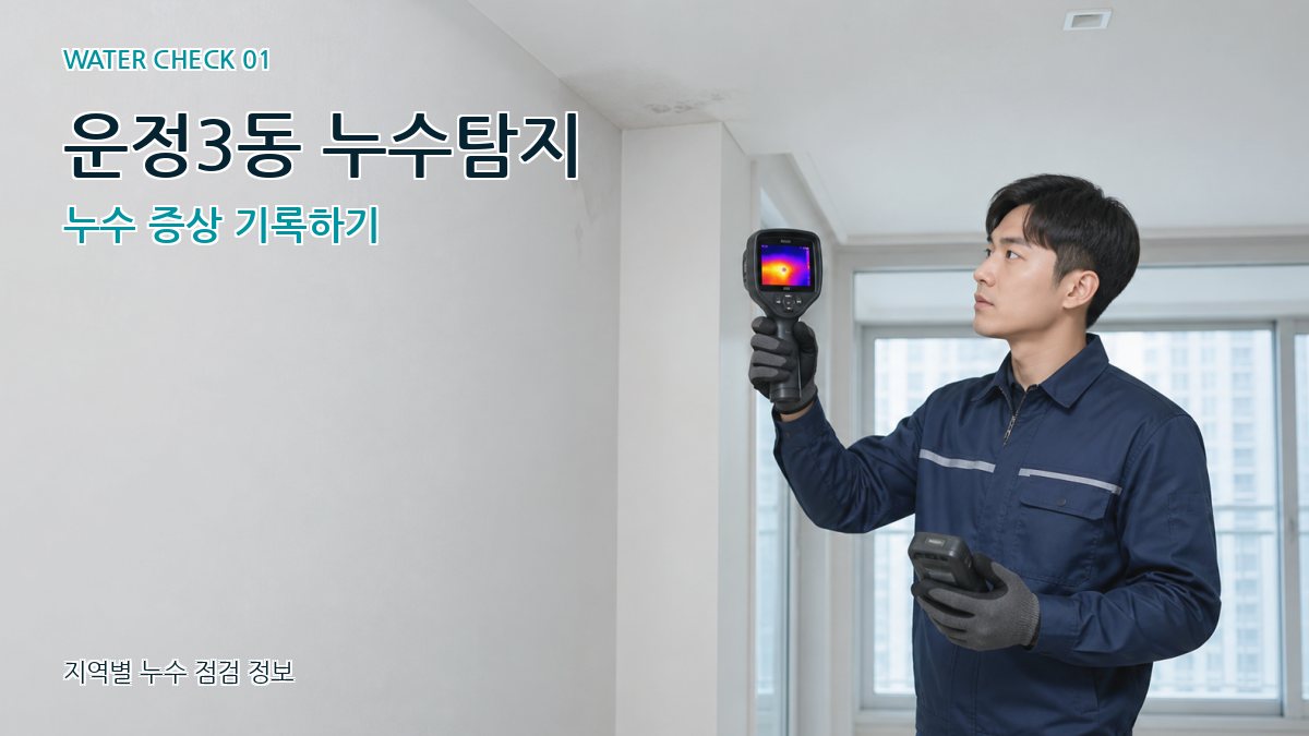 운정3동 아파트누수 누수탐지 이미지
