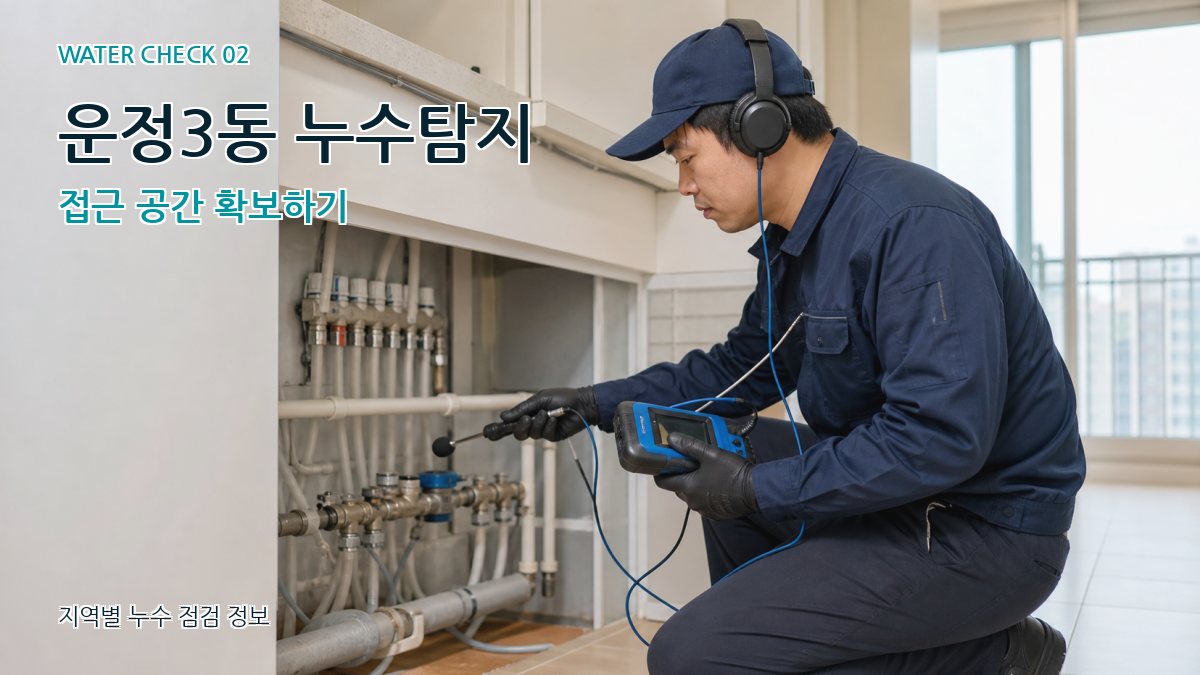 운정3동 화장실누수 누수탐지 이미지