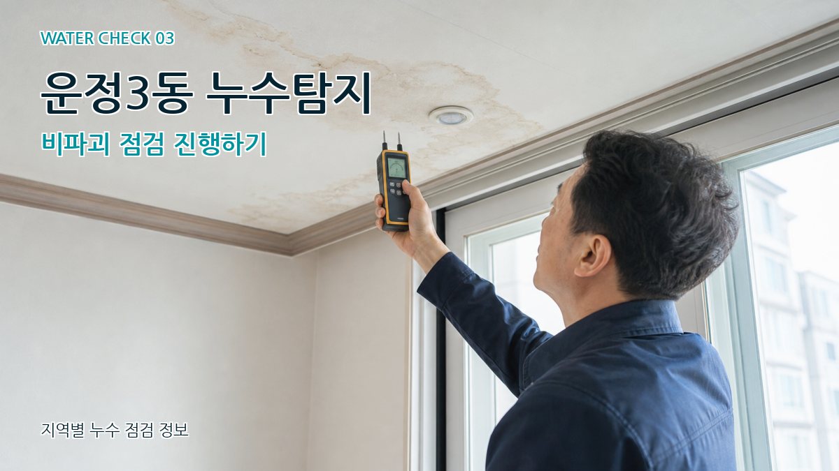 운정3동 천장누수 누수탐지 이미지