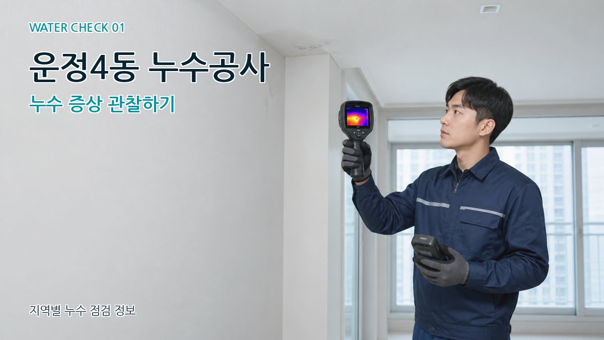 운정4동 아파트누수 누수탐지 이미지