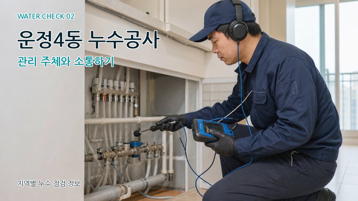 운정4동 화장실누수 누수탐지 이미지