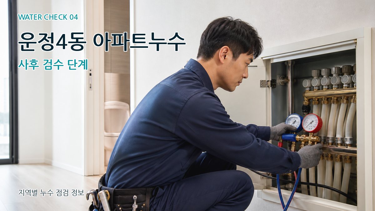 운정4동 아파트누수 사후 검수 단계