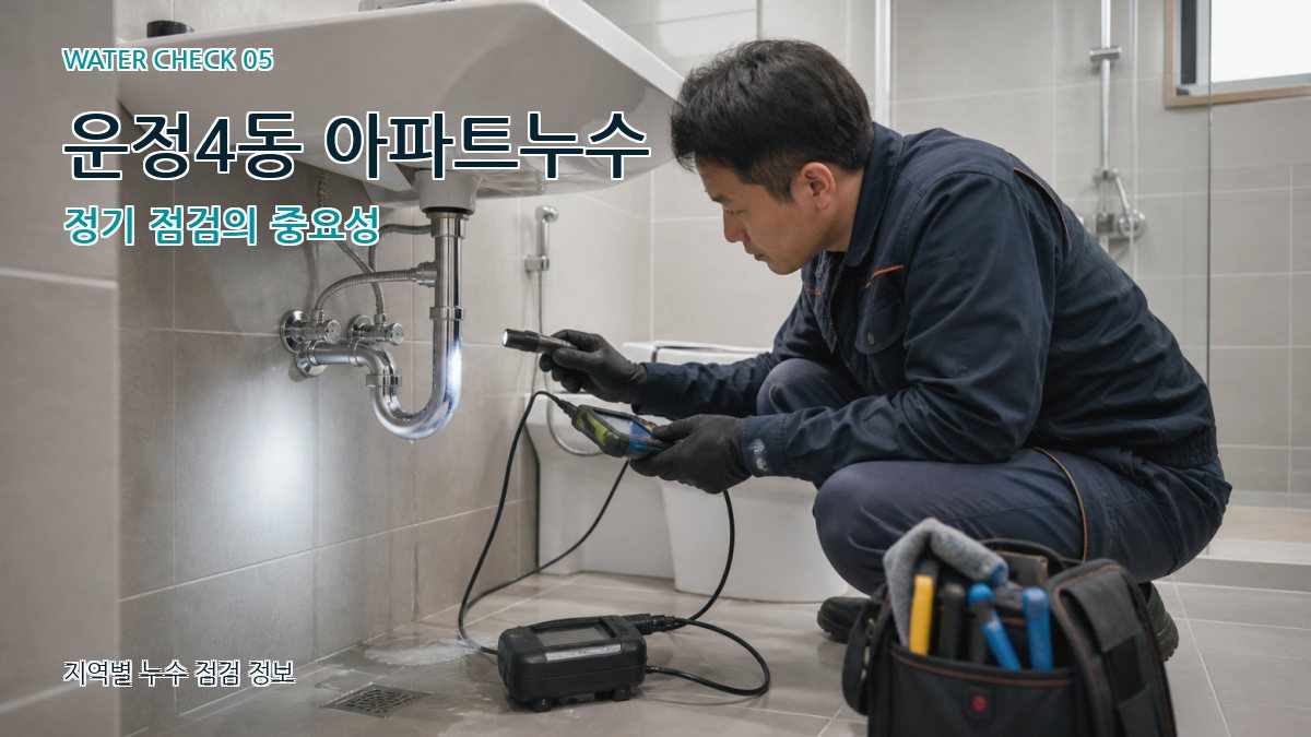 운정4동 아파트누수 정기 점검의 중요성
