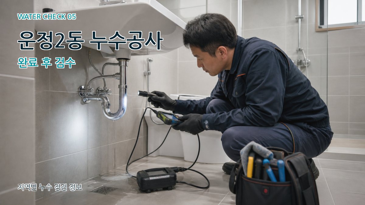 운정2동 누수공사 완료 후 검수