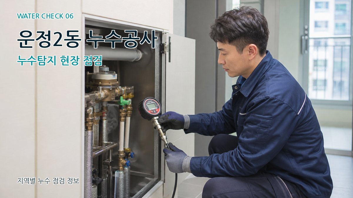 운정2동 누수공사 누수탐지 현장 점검
