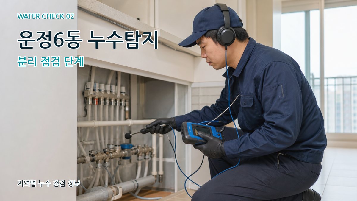 운정6동 화장실누수 누수탐지 이미지
