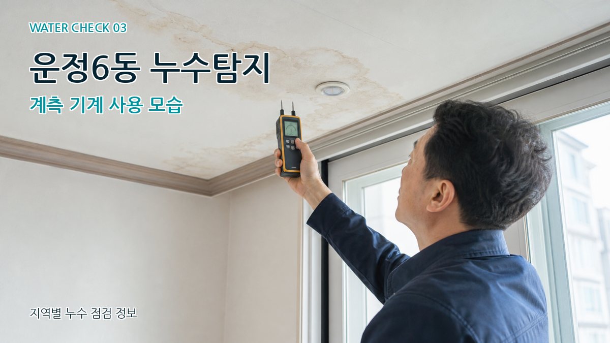 운정6동 천장누수 누수탐지 이미지
