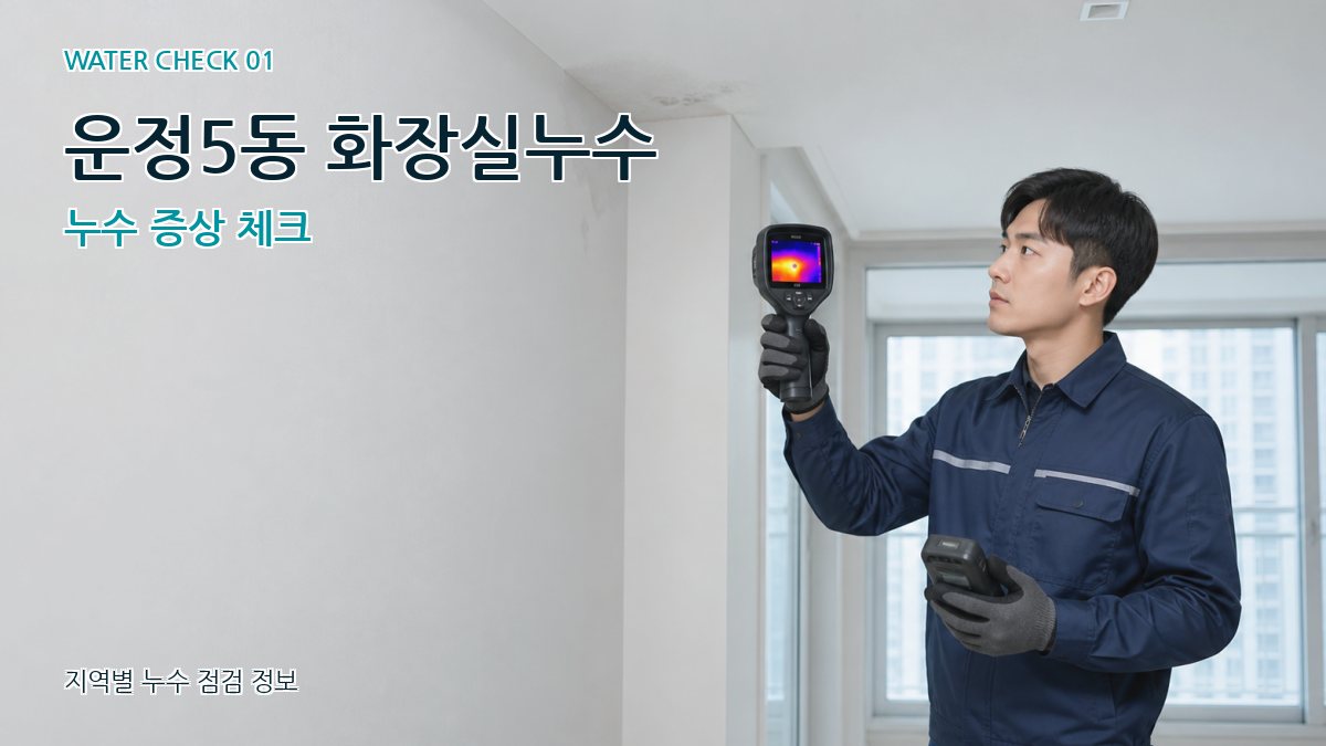 운정5동 화장실누수 누수 증상 체크