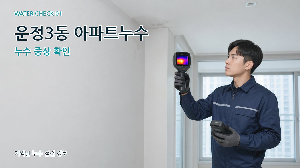 운정3동 아파트누수 누수 증상 확인