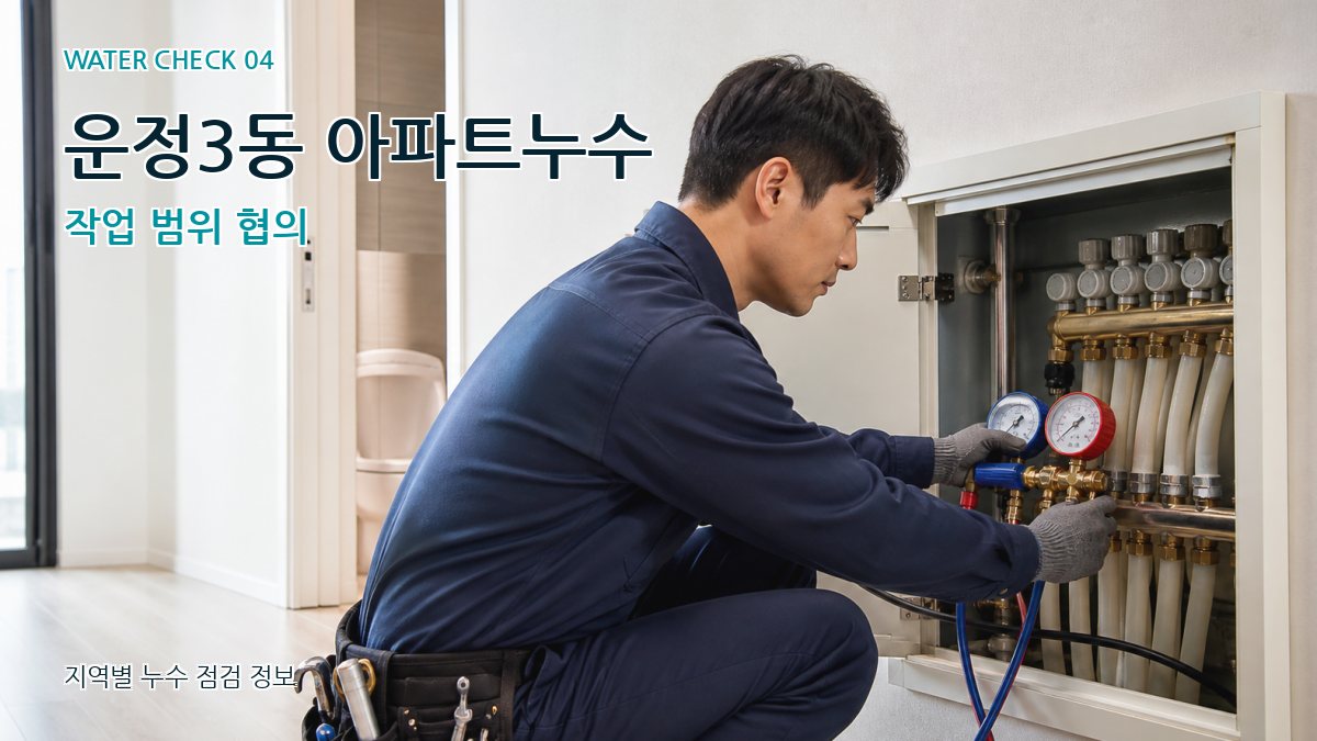 운정3동 아파트누수 작업 범위 협의