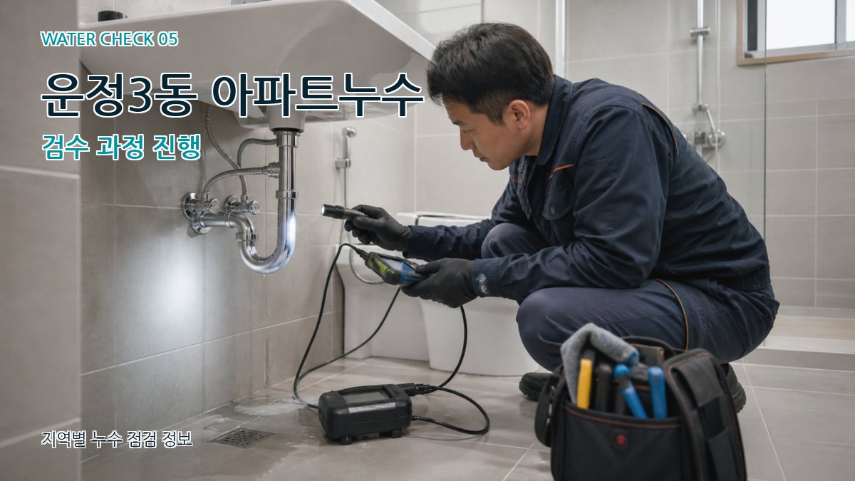 운정3동 아파트누수 검수 과정 진행