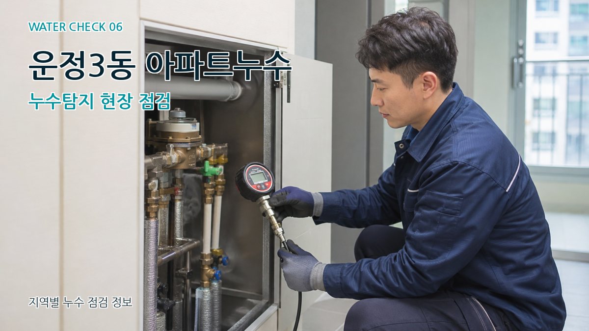 운정3동 아파트누수 누수탐지 현장 점검