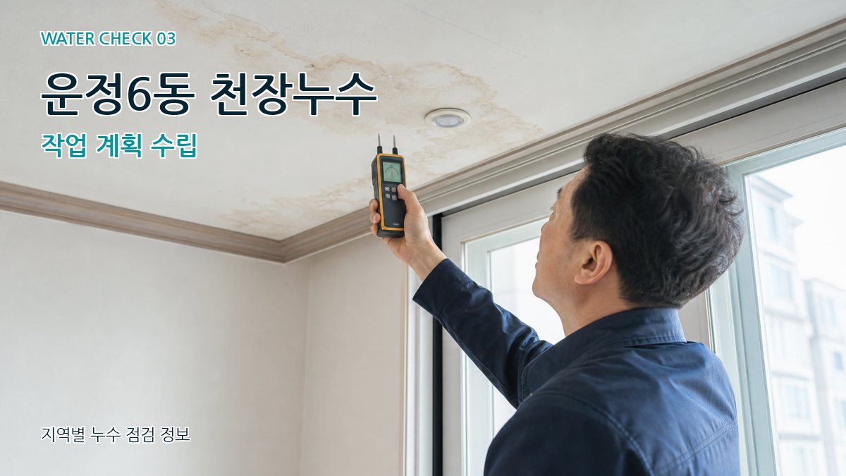 운정6동 천장누수 누수탐지 이미지