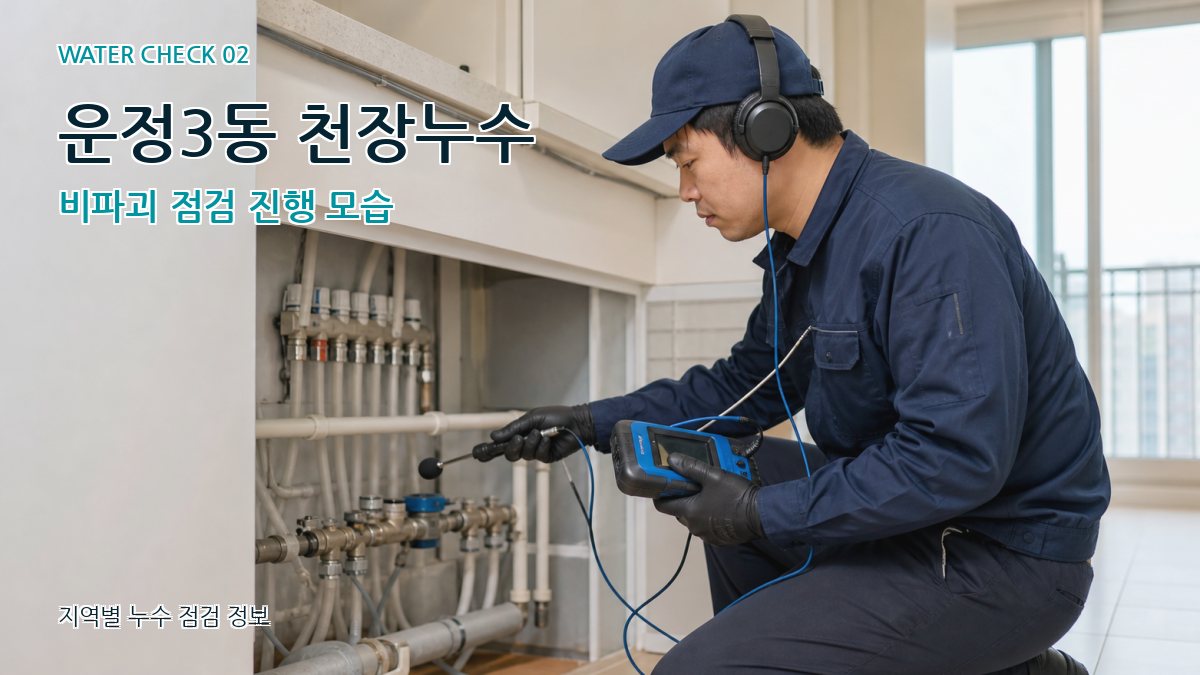 운정3동 화장실누수 누수탐지 이미지