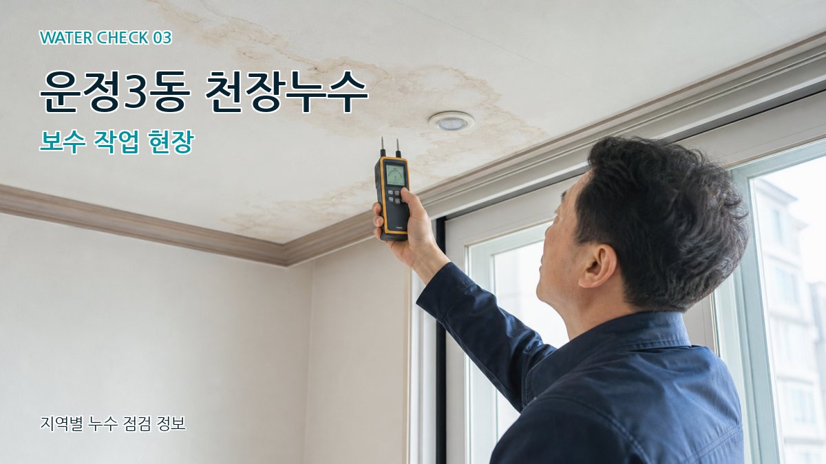 운정3동 천장누수 누수탐지 이미지