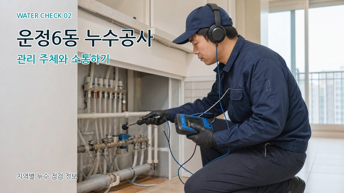 운정6동 누수공사 관리 주체와 소통하기