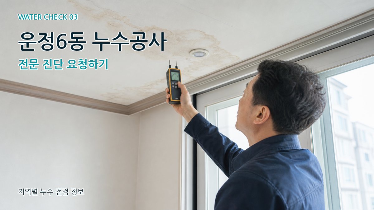 운정6동 누수공사 전문 진단 요청하기