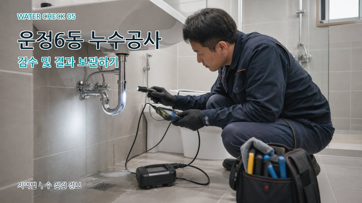 운정6동 누수공사 검수 및 결과 보관하기
