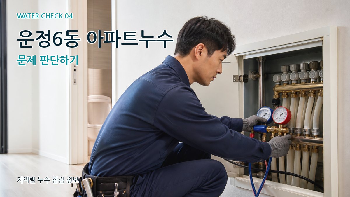 운정6동 아파트누수 문제 판단하기