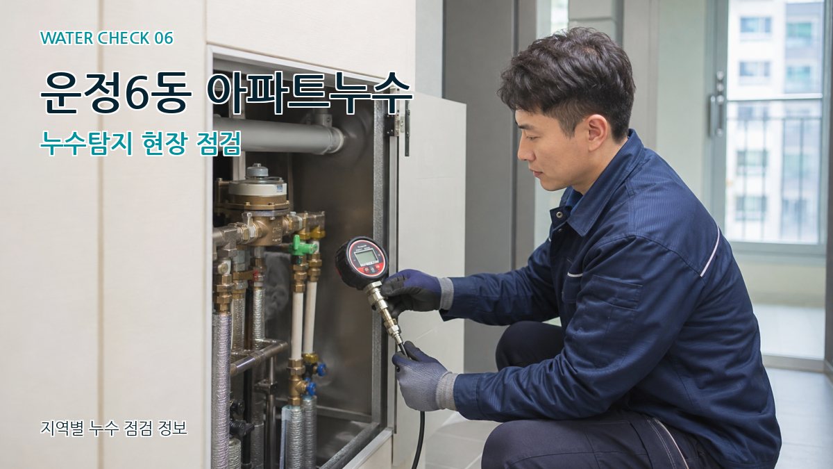 운정6동 아파트누수 누수탐지 현장 점검