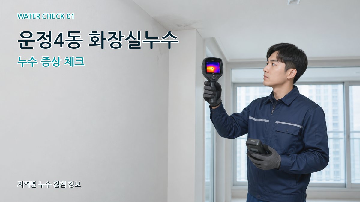 운정4동 화장실누수 누수 증상 체크