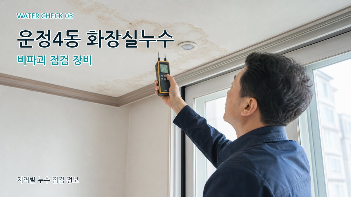 운정4동 화장실누수 비파괴 점검 장비