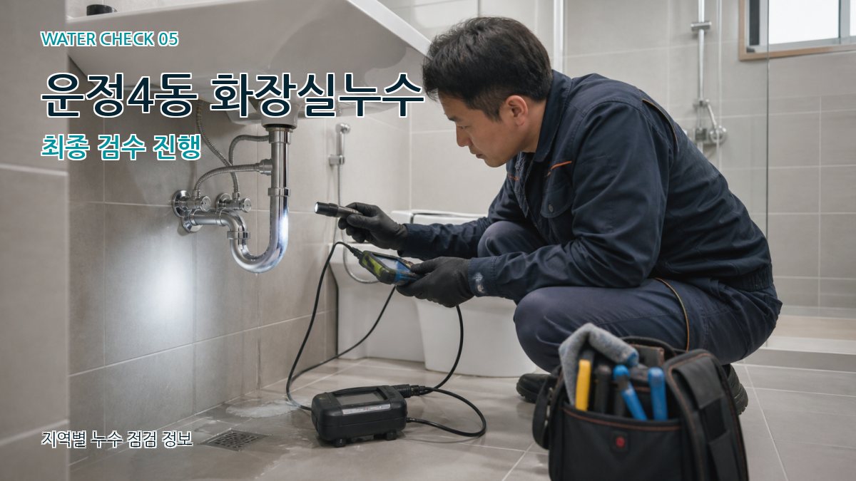 운정4동 화장실누수 최종 검수 진행