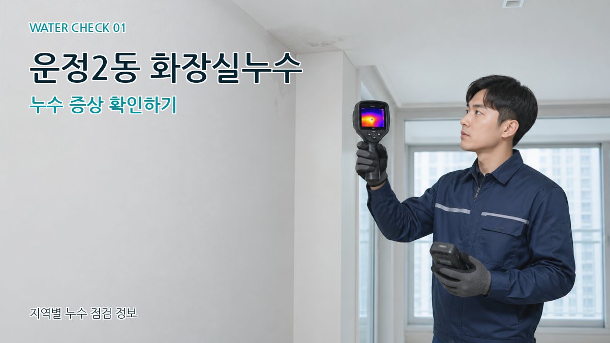운정2동 화장실누수 누수 증상 확인하기