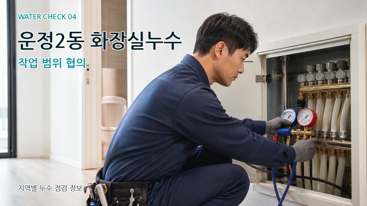 운정2동 화장실누수 작업 범위 협의