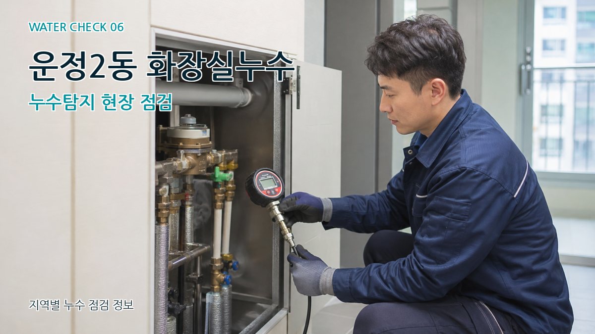 운정2동 화장실누수 누수탐지 현장 점검
