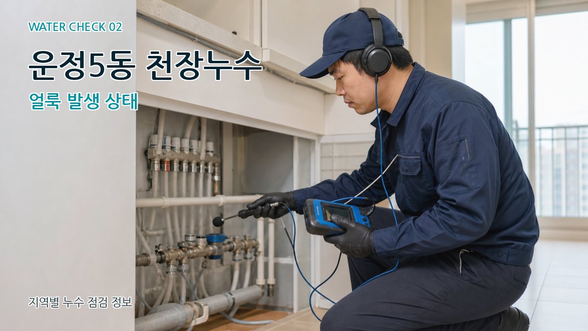 운정5동 화장실누수 누수탐지 이미지