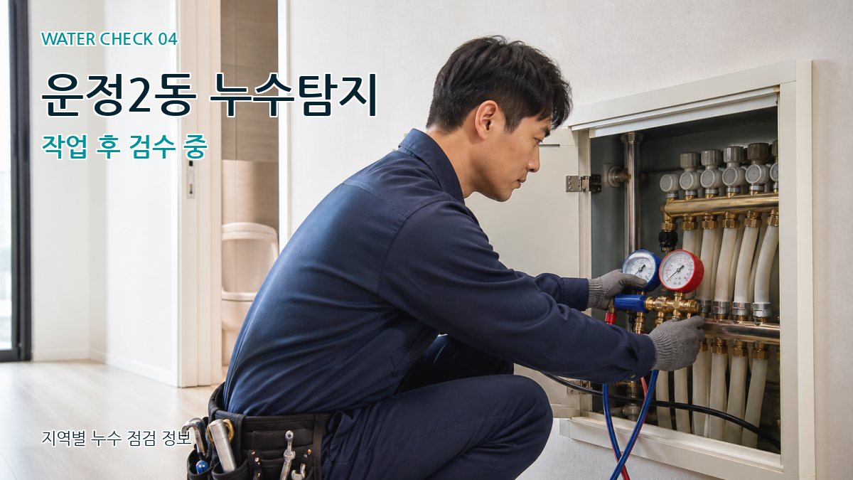 운정2동 누수탐지 작업 후 검수 중