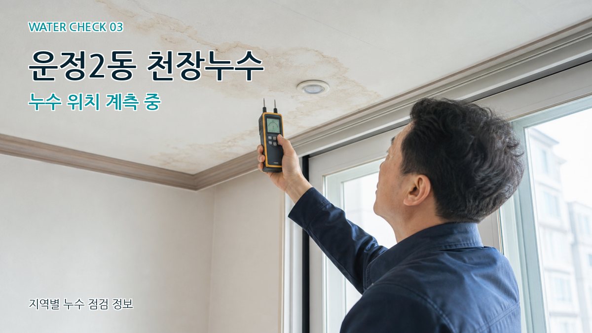 운정2동 천장누수 누수탐지 이미지