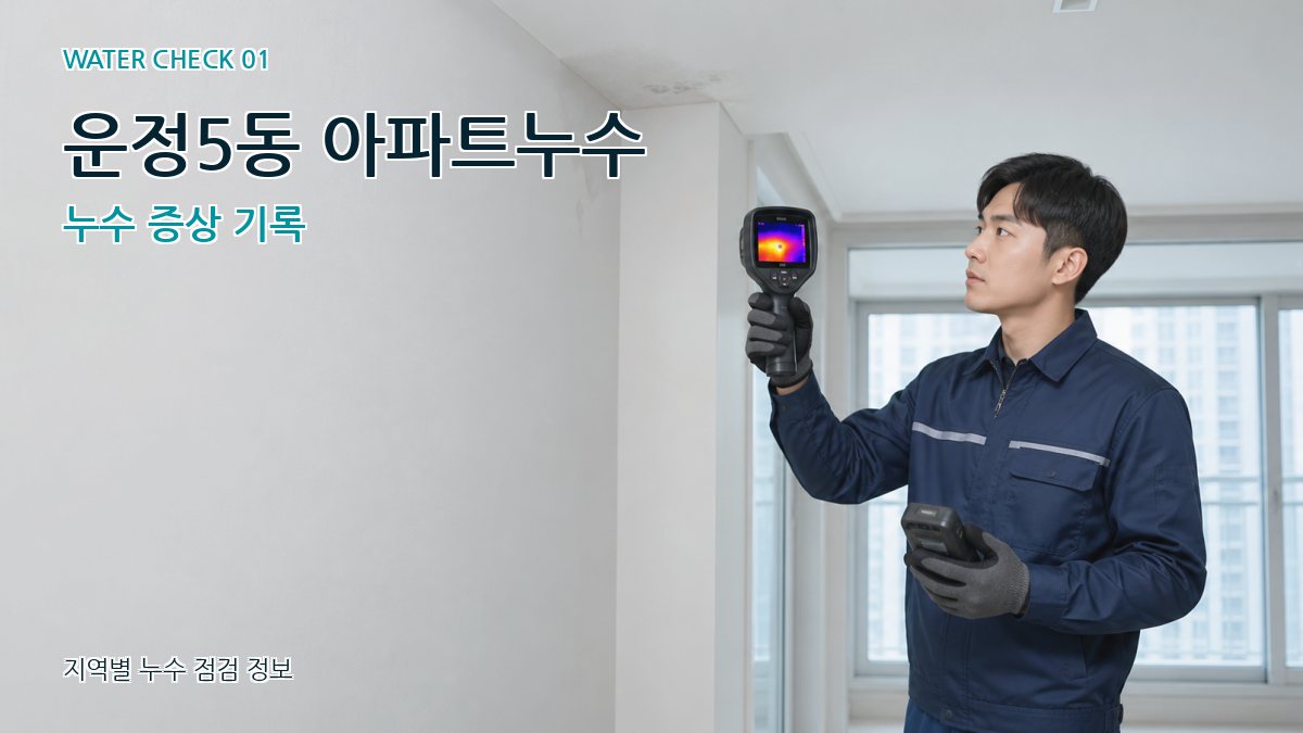 운정5동 아파트누수 누수 증상 기록