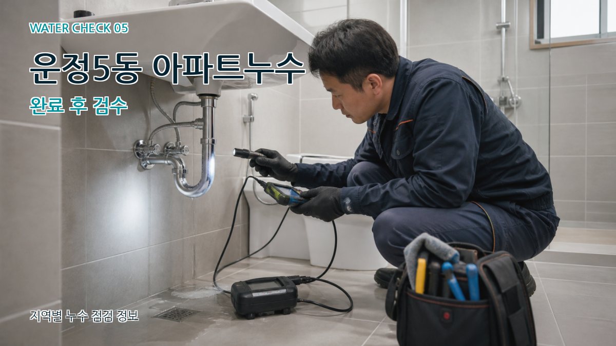 운정5동 아파트누수 완료 후 검수