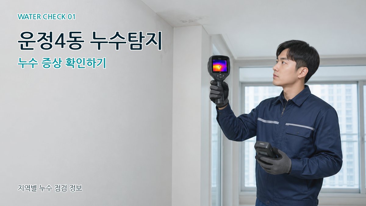 운정4동 아파트누수 누수탐지 이미지