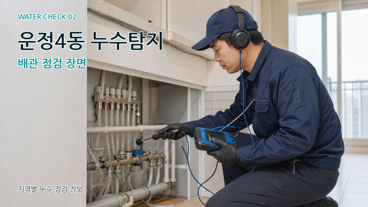 운정4동 화장실누수 누수탐지 이미지
