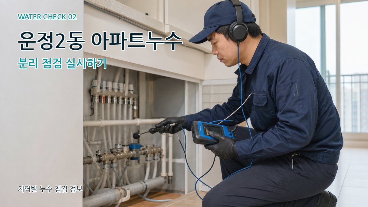운정2동 아파트누수 분리 점검 실시하기