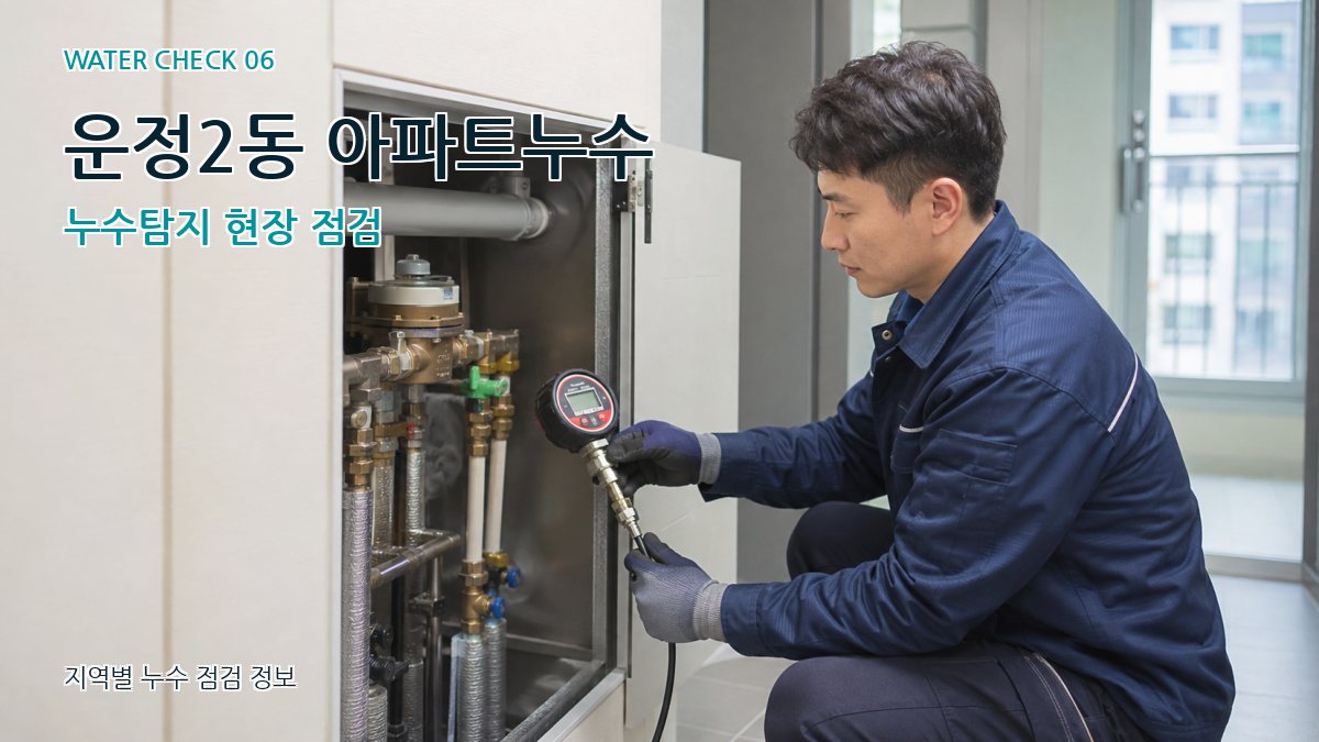 운정2동 아파트누수 누수탐지 현장 점검