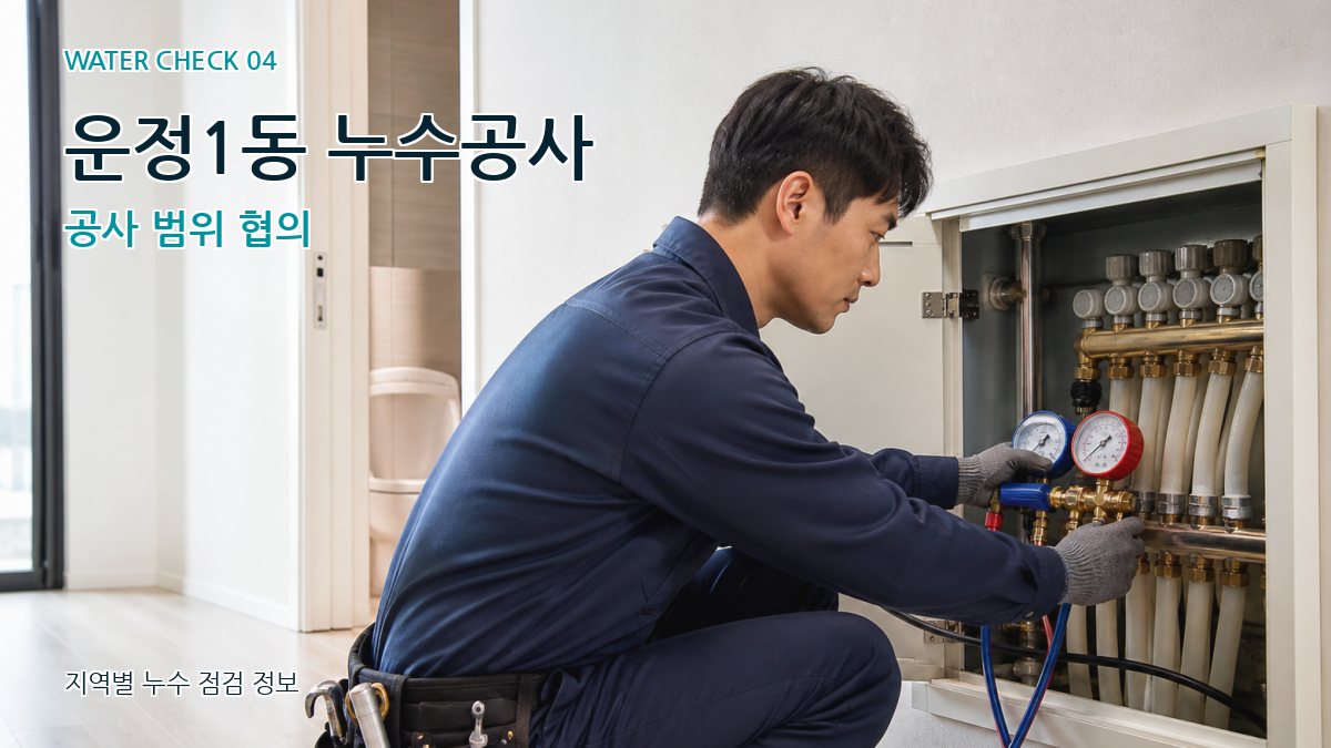 운정1동 누수공사 공사 범위 협의