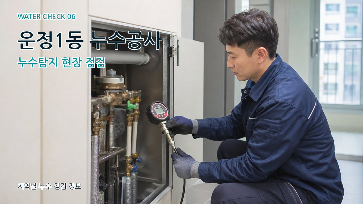 운정1동 누수공사 누수탐지 현장 점검