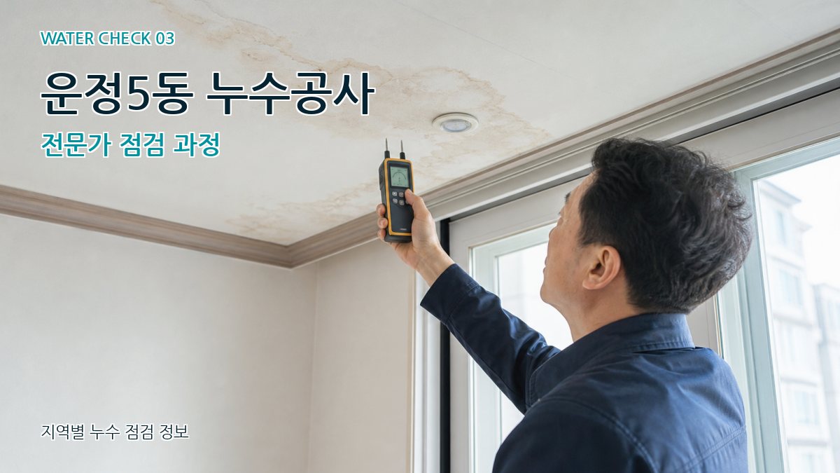 운정5동 누수공사 전문가 점검 과정