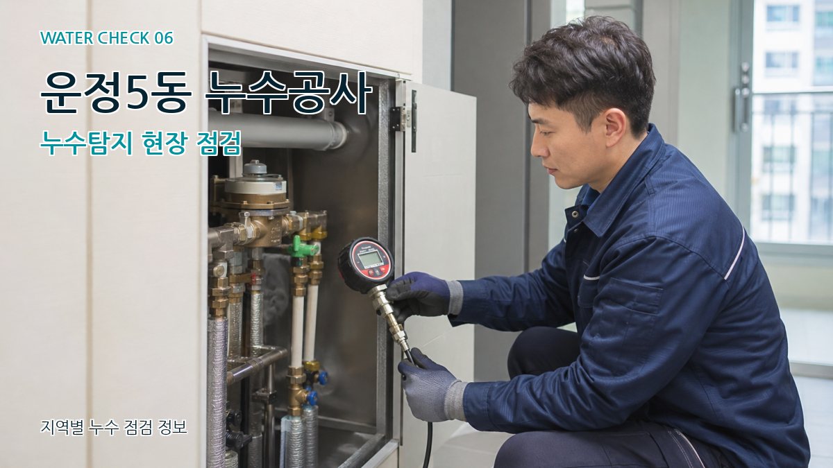 운정5동 누수공사 누수탐지 현장 점검