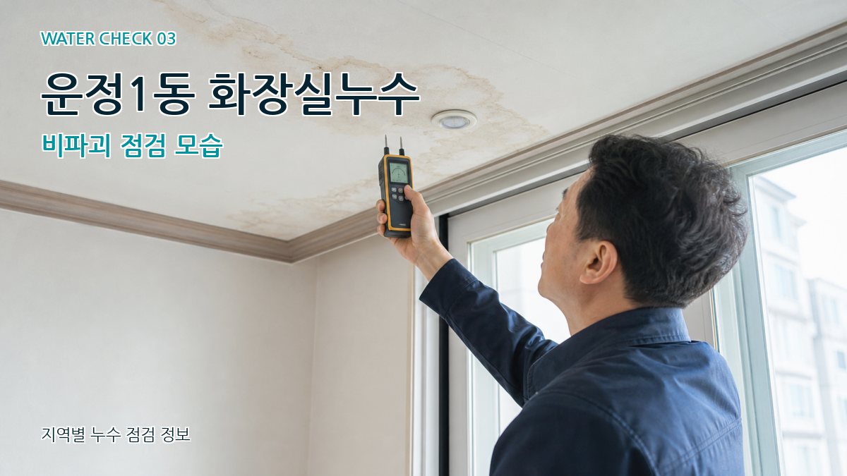 운정1동 화장실누수 비파괴 점검 모습
