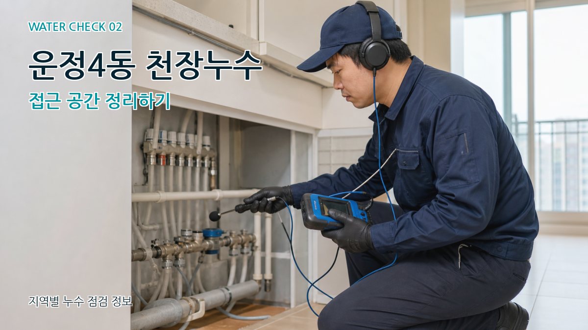 운정4동 화장실누수 누수탐지 이미지