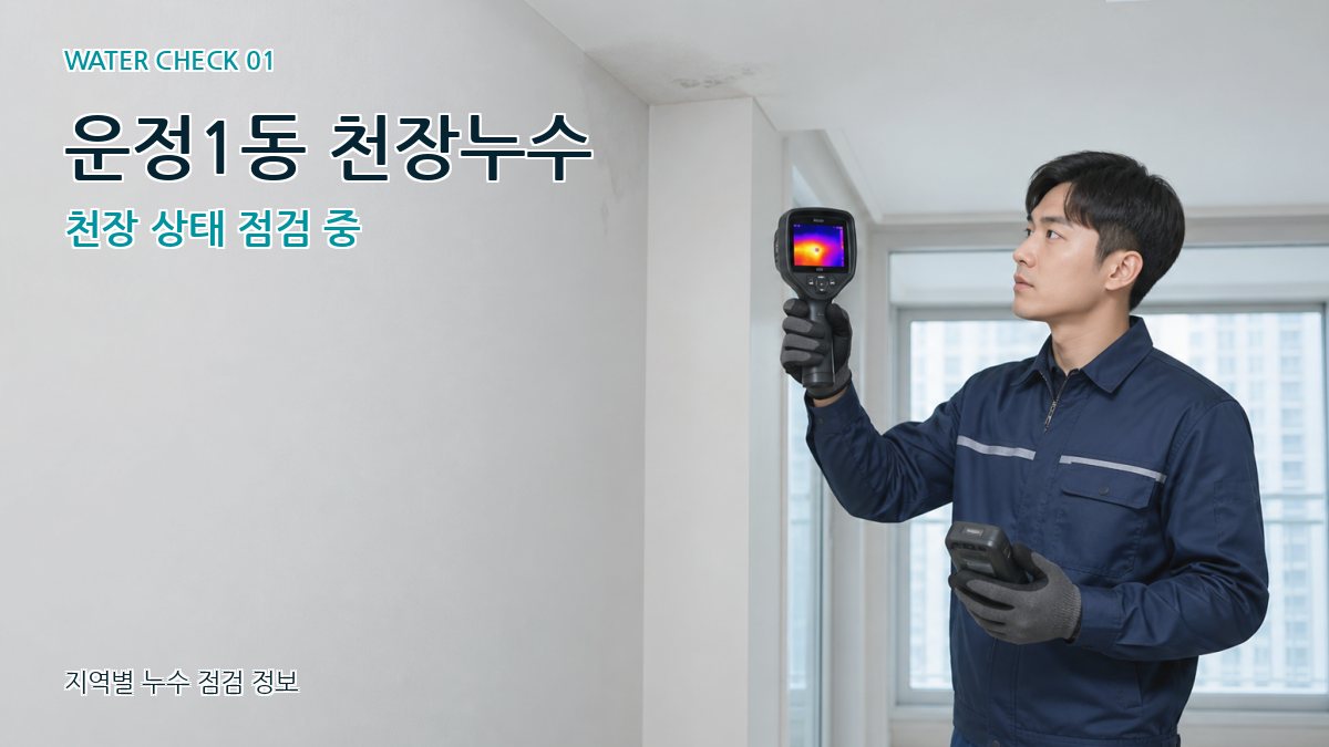 운정1동 아파트누수 누수탐지 이미지